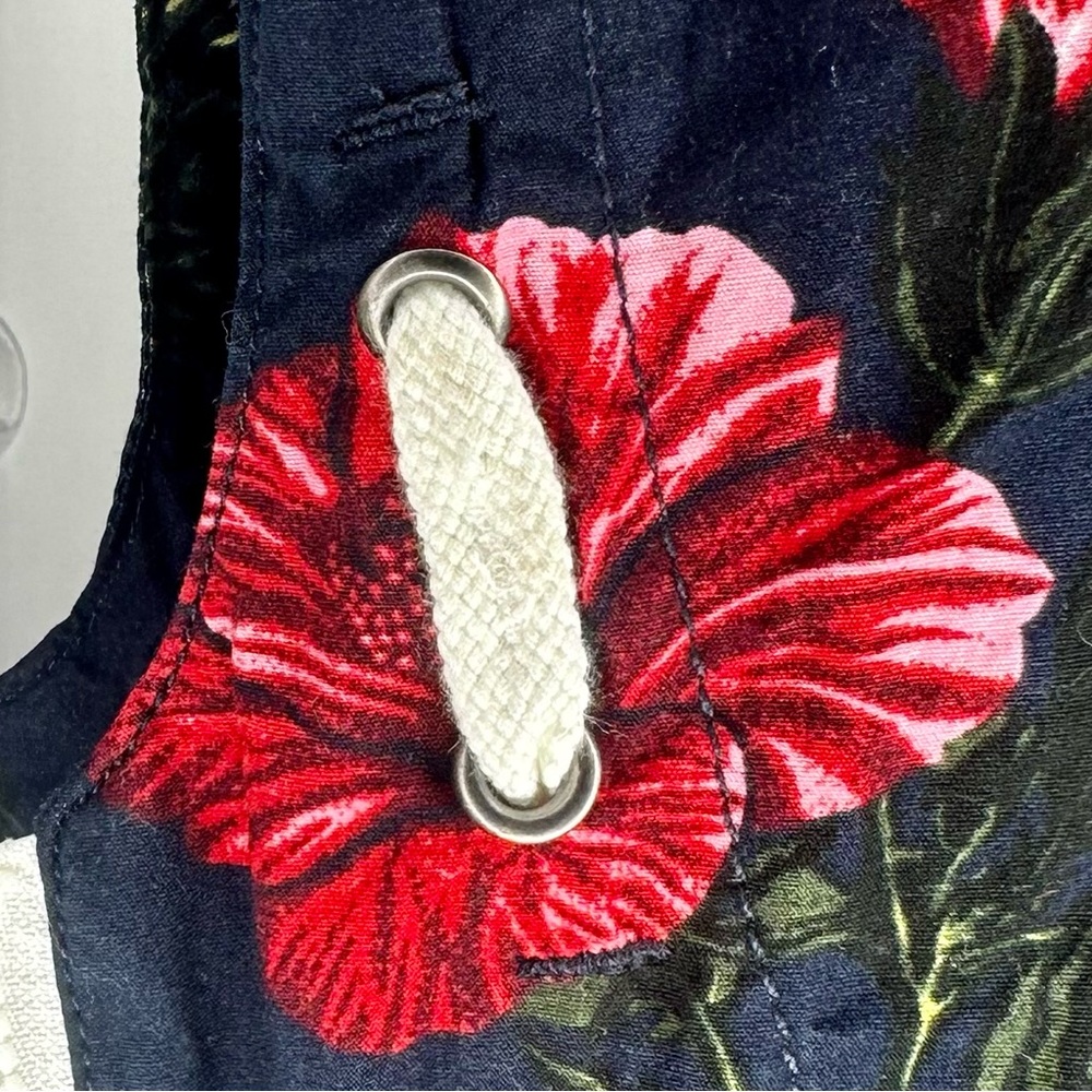 NWT Denim&Flower Ricky Singh Kids Navy Tropical Floral Hoodie Jacket Kids - Picture 14 of 15